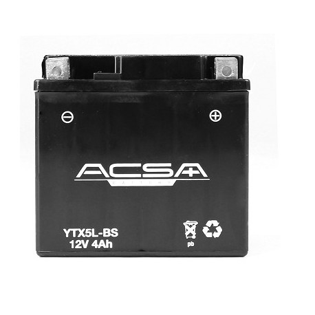 BATERIA ACSA YTX5L-BS 12V-4A SIN MANTENIMIENTO