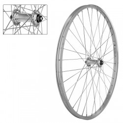 RUEDA DELANTERA 24 BICI DE BTT ALU PULIDA BLOCAJE