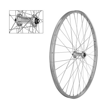 RUEDA DELANTERA 24 BICI DE BTT ALU PULIDA BLOCAJE