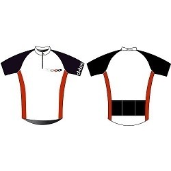 MAILLOT MANCHES COURTES OKTOS BLANC/NOIR XL