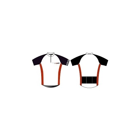 MAILLOT MANCHES COURTES OKTOS BLANC/NOIR XL