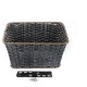 PANIER AVANT EN PVC TRESSE NOIR TYPE ROSEAU STRUCTURE EN FER 37X29X20/23CM