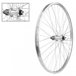 ROUE ARRIERE VTT 26" SIMPLE PAROIE 8-9 VITESSES A BLOCAGE COULEUR ALU