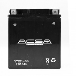 BATERIA ACSA YTX7L-BS 12V 6A SIN MANTENIMIENTO