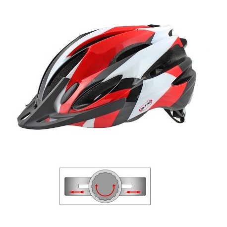 CASQUE VELO IN MOLD OKTOS ADULTE ROUGE/BLANC TAILLE 54/58