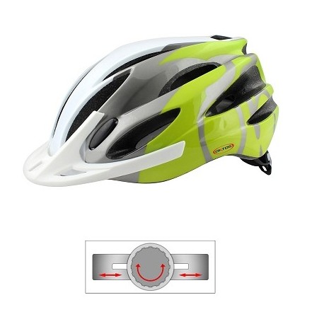 CASQUE VELO IN MOLD OKTOS ADULTE VERT POMME / BLANC TAILLE 54/58