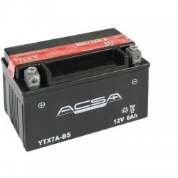 BATERIA ACSA YTX7A-BS 12V-6A SIN MANTENIMIENTO