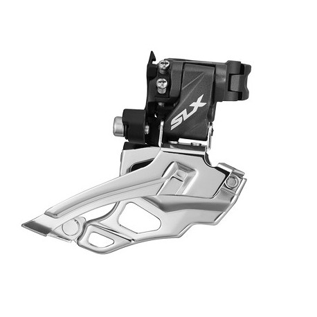 DERAILLEUR AVANT VTT SHIMANO SLX 10V DOUBLE PLATEAUX COLLIER HAUT TIRAGE HAUT ET BAS