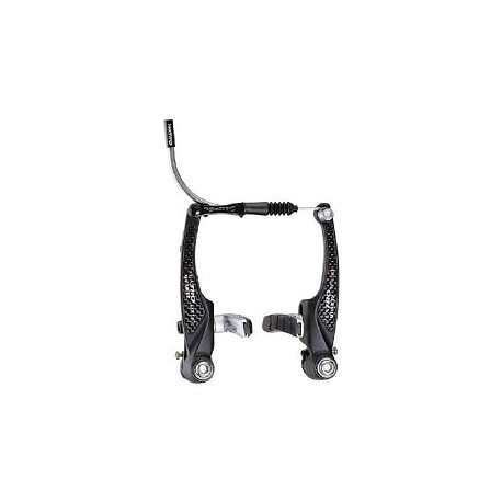 ETRIER FREIN VTT V-BRAKE TEKTRO MT50 102MM PATINS 72MM FINITION CARBONE (LA PAIRE)