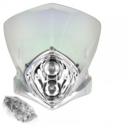 PORTAFARO MOTO DIUKE 2X20W TRANSPARENTE IRIDIUM