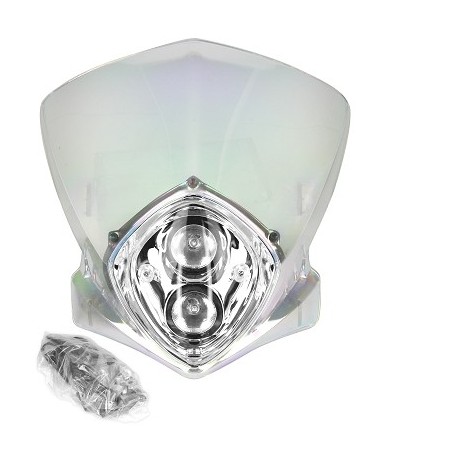 PORTAFARO MOTO DIUKE 2X20W TRANSPARENTE IRIDIUM