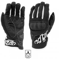 GLOVES GTR IMPACT COQUES BLACK/WHITE L (CE)