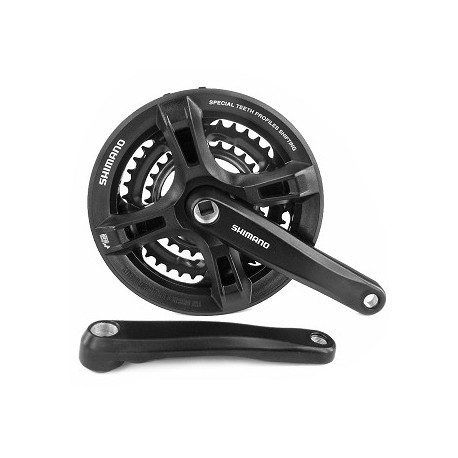 PEDALIER VTT / VTC SHIMANO M311 28/38/48 L 170 MM CARRE