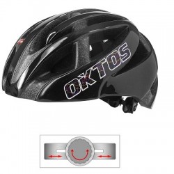 CASQUE VELO ADULTE OKTOS CITY MAP DOUBLE INMOLD NOIR L (58-62)