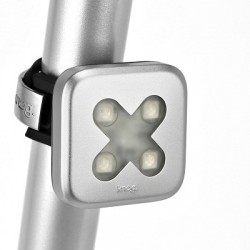 LUZ TRASERA KNOG BLINDER 4 FORMA CRUZ 4 LED PLATA