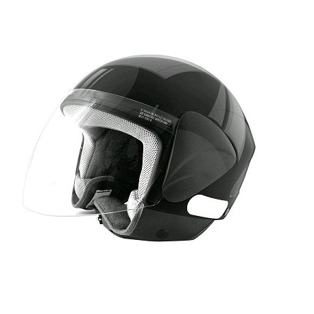 CASCO JET TNT APOLLO NEGRO BRILLANTE L