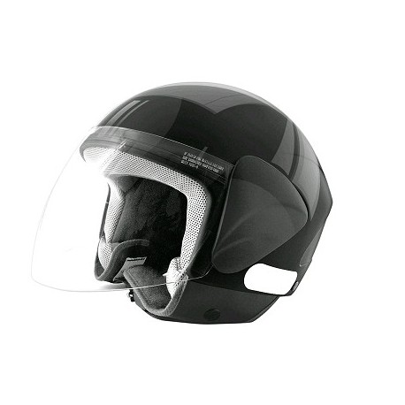 CASCO JET TNT APOLLO NEGRO BRILLANTE M