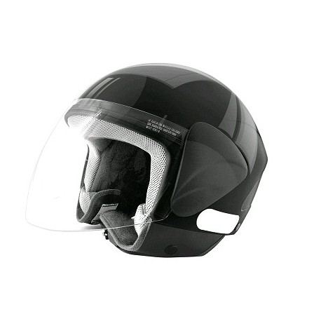 CASCO JET TNT APOLLO NEGRO BRILLANTE S