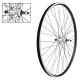 PAIRE DE ROUES 28" SIMPLE PAROIE ROUE LIBRE A VISSER NOIRE ET ARGENT