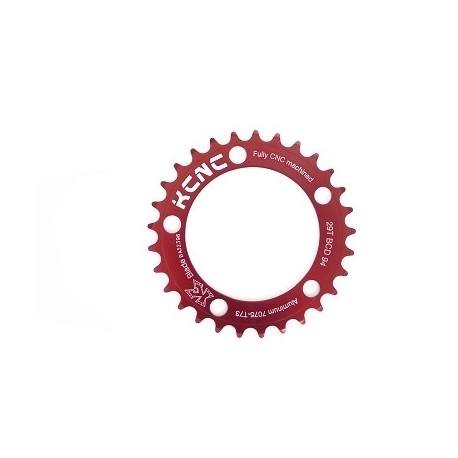 PLATO LLENO KCNC PEDALIER DOBLE BICI DE BTT 29 DIENTES ROJO