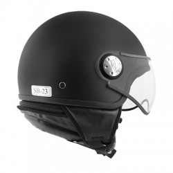 HELMET 1/2 JET TNT PUCK DARK MAT L