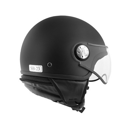 HELMET 1/2 JET TNT PUCK DARK MAT L