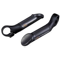 ACOPLES EN CARBONO,TUBO CON FORMA ERGONÓMICA Y MOLDEADO PARA EL PULGAR,LONGITUD 120 MM., PESO 95 GRS. LA PAREJA, SIN EL LOGO DE 