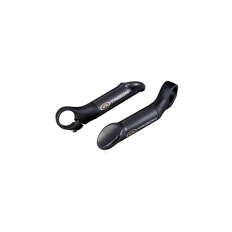 ACOPLES EN CARBONO,TUBO CON FORMA ERGONÓMICA Y MOLDEADO PARA EL PULGAR,LONGITUD 120 MM., PESO 95 GRS. LA PAREJA, SIN EL LOGO DE 