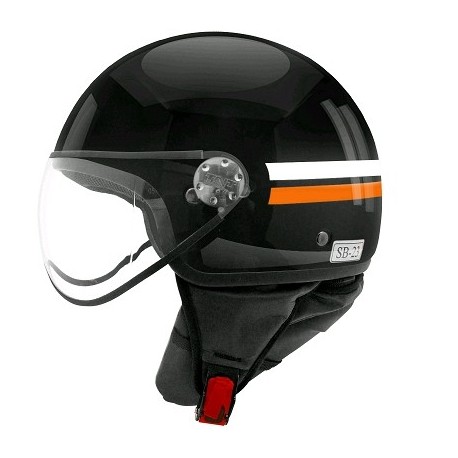 CASCO 1/2 JET TNT POLY NR/BLANCOO/NAR BRIL PUCK XS SB23