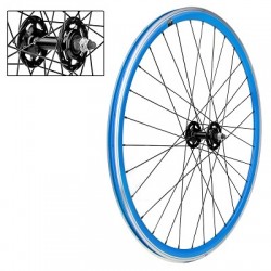 ROUE AVANT VELOX 700C FIXIE BLEU ALU 30MM