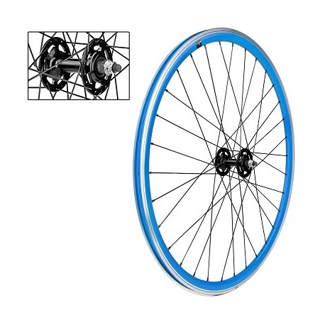 ROUE AVANT VELOX 700C FIXIE BLEU ALU 30MM