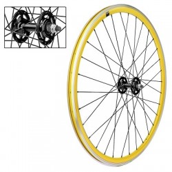 ROUE AVANT VELOX 700C FIXIE JAUNE ALU 30MM