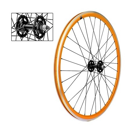 ROUE AVANT VELOX 700C FIXIE ORANGE ALU 30MM