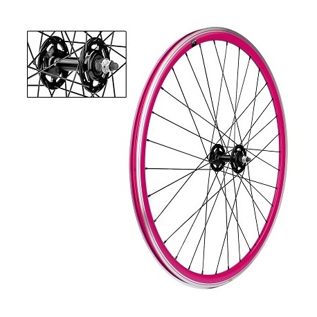 ROUE AVANT VELOX 700C FIXIE ROSE ALU 30MM