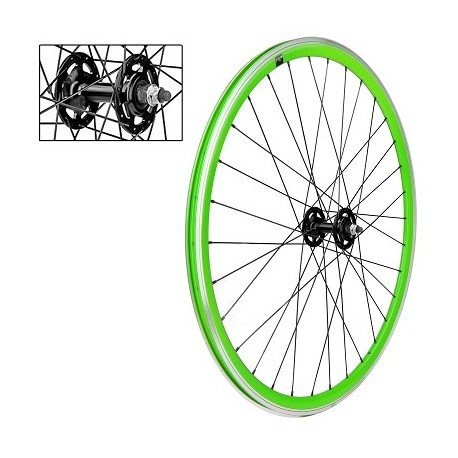 ROUE AVANT VELOX 700C FIXIE VERTE ALU 30MM