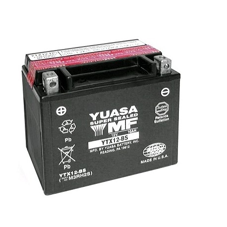 BATERIA YUASA YTX12-BS 12V-10A PIAGGIO 125 X9 EVO