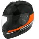 CASQUE INTEGRAL TNT HELMETS MERACK3 BLANC/ORANGE BRILLANT XS