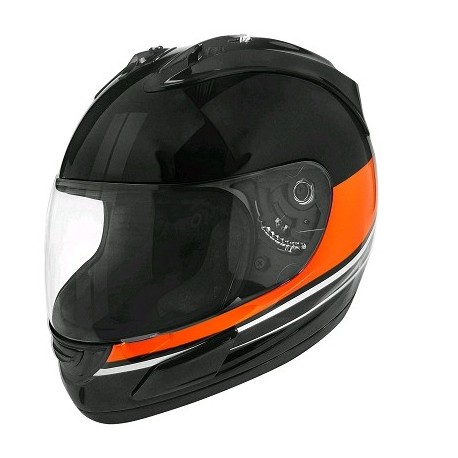 CASQUE INTEGRAL TNT HELMETS MERACK3 BLANC/ORANGE BRILLANT XS