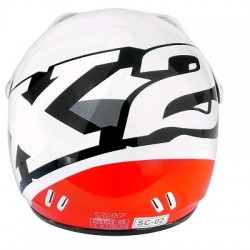 CASCO CROSS INFANTIL TNT HELMETS X2 BLANCOO/ROJO BRILLO S(48)