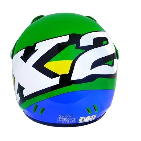 CASCO CROSS INFANTIL TNT HELMETS X2 BRAZIL BRILLO L(52)