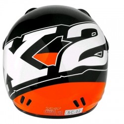 CASCO CROSS INFANTIL TNT HELMETS X2 NEGRO /NARANJA BRILLO S (48)