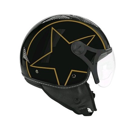 CASCO JET TNT HELIOS STAR NEGRO /ORO BRILLO XS SB13B