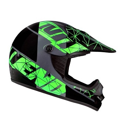 CASQUE CROSS NOEND ORIGAMI KID BLACK/GREEN SC02 YM