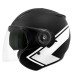 CASCO JET DOBL TORNILLO NEGRO/BL MATE AERO L SB18