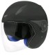 CASCO JET DOBL TORNILLO NEGRA MAT LISO AERO S SB18