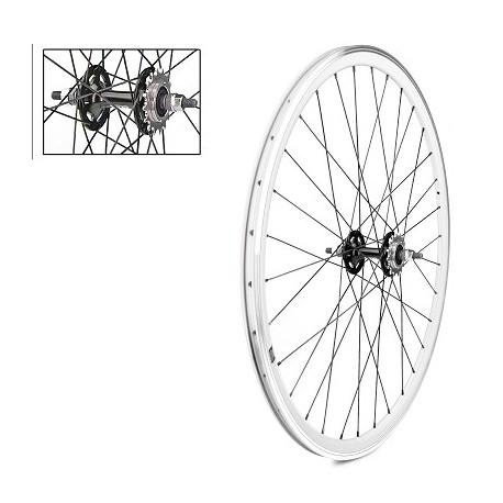 ROUE ARRIERE VELOX 700C FIXIE BLANCHE ALU MOYEU FLIP FLOP