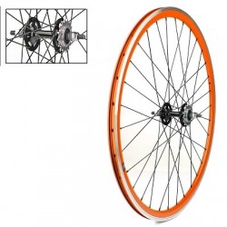 ROUE ARRIERE VELOX 700C FIXIE ORANGE ALU MOYEU FLIP FLOP