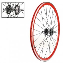 ROUE ARRIERE VELOX 700C FIXIE ROUGE ALU MOYEU FLIP FLOP