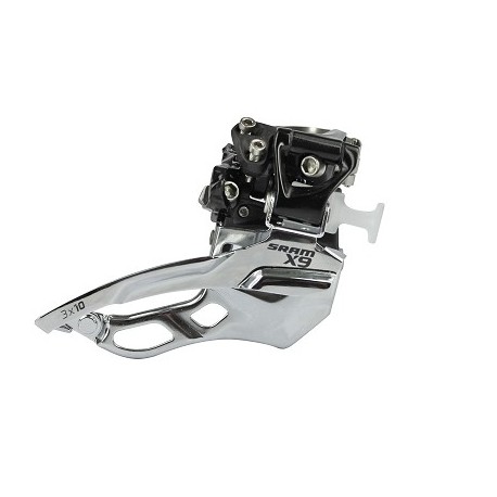 DERAILLEUR AVANT SRAM X9 3X10 COLLIER HAUT 34.9 TIRAGE BAS/HAUT