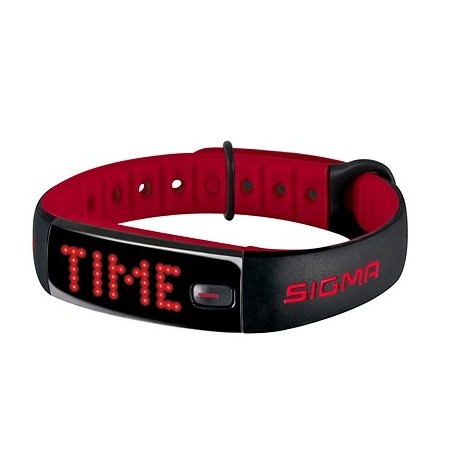 BRACELET ACTIVO CONNECTE NOIR ET ROUGE SIGMA